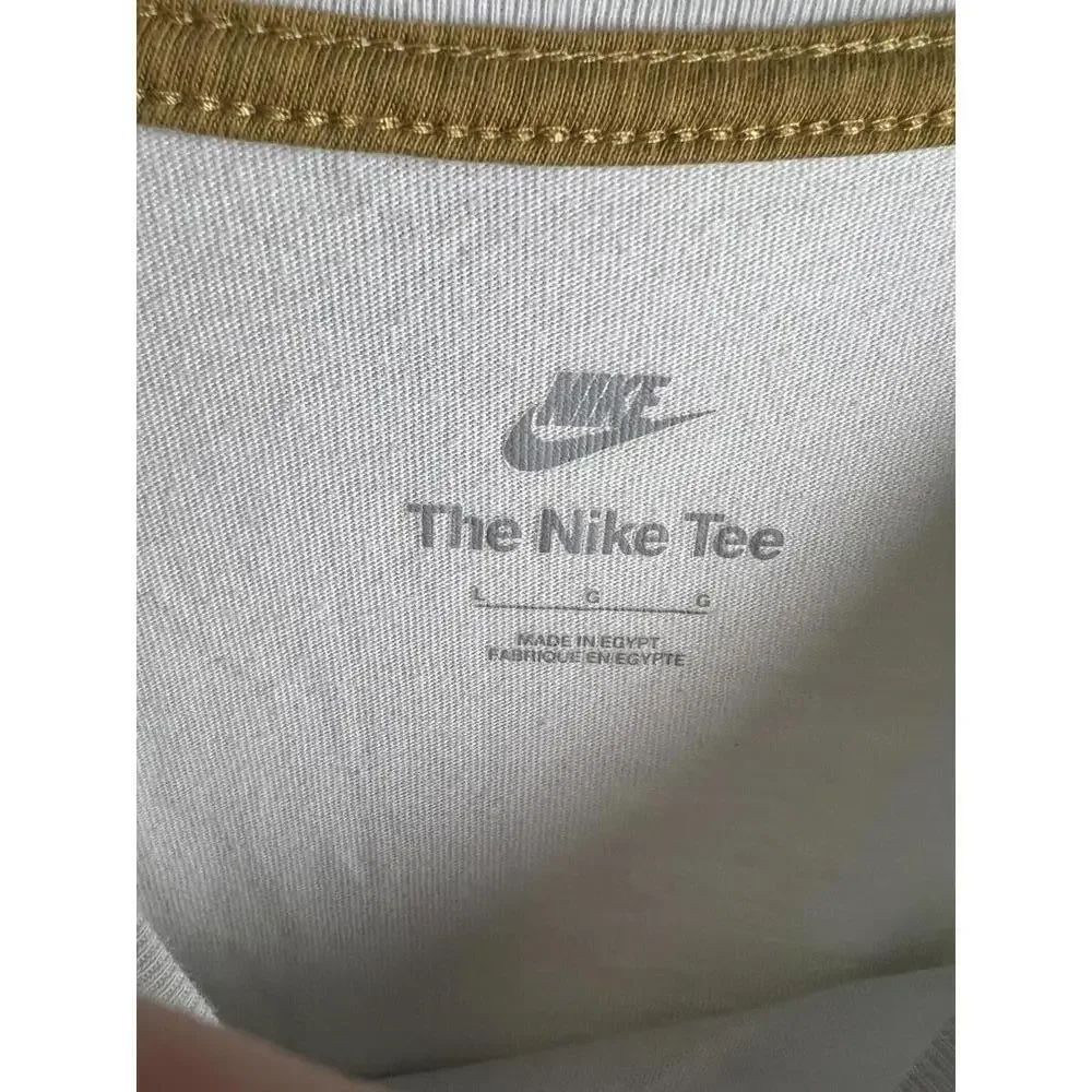 Nike “The Nike Tee” Gold Marble Logo T-Shirt Graphic Tee Size L - Picture 4 of 5